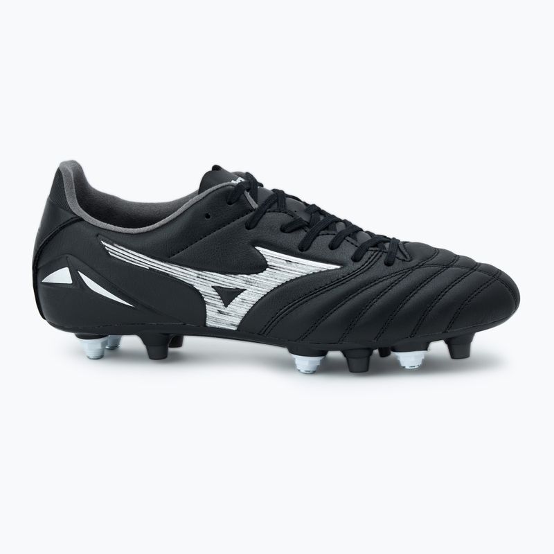 Buty piłkarskie męskie Mizuno Morelia Neo IV Pro MIX black/galaxy silver 2