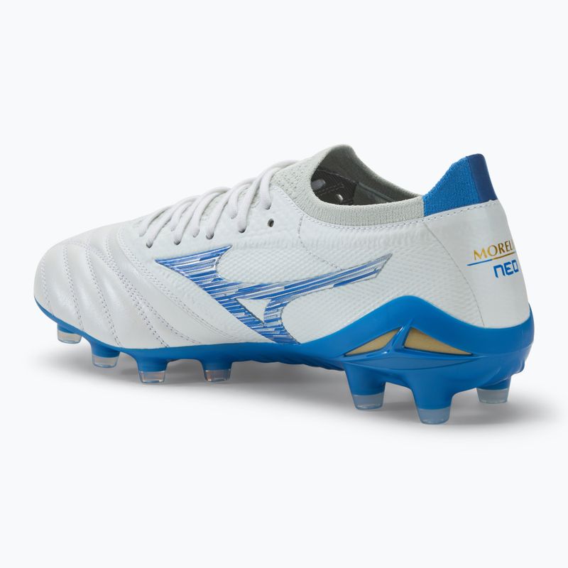 Buty piłkarskie męskie Mizuno Morelia Neo IV β Japan FG laser blue/white 3