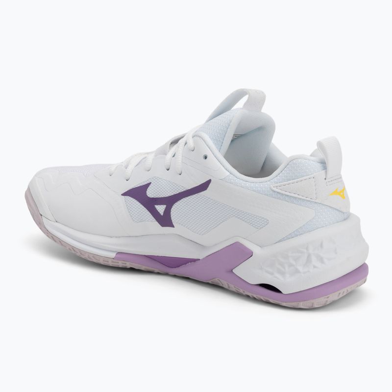 Buty do piłki ręcznej Mizuno Wav Stealth Neo 2 white/navy peony/peach parfait 3