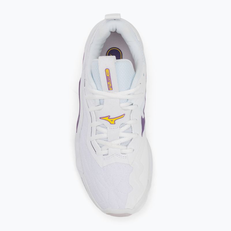 Buty do piłki ręcznej Mizuno Wav Stealth Neo 2 white/navy peony/peach parfait 5