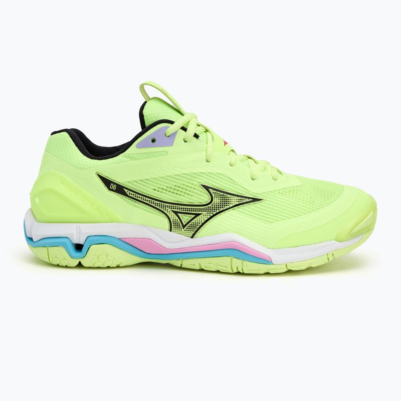 Buty do piłki ręcznej Mizuno Wave Stealth 6 neo lime/black/splish splash 2