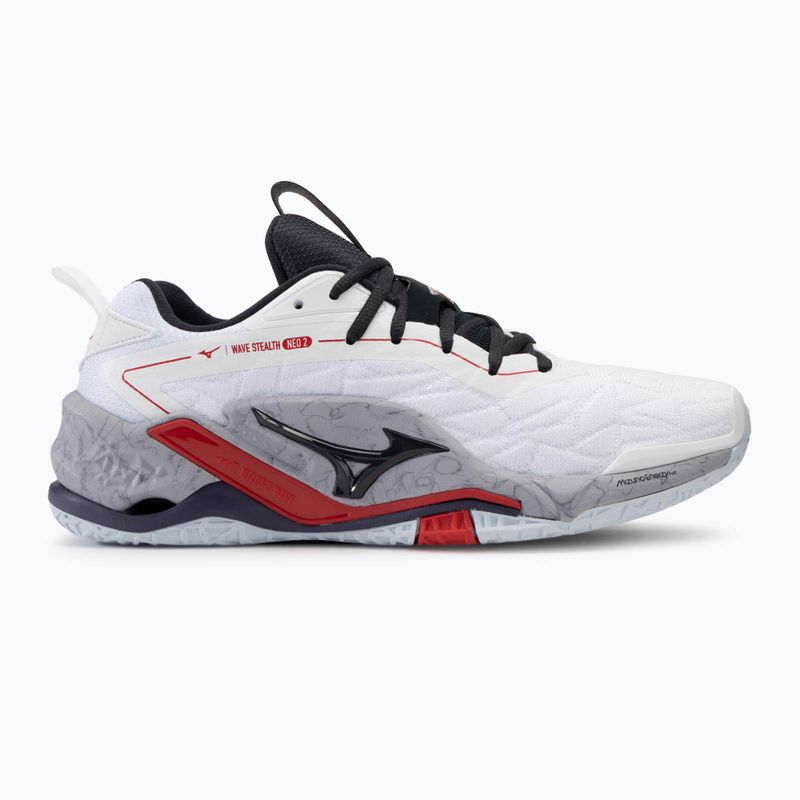 Buty do piłki ręcznej męskie Mizuno Wave Stealth Neo 2 white/salsa/black 2