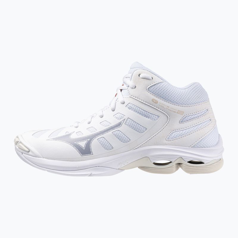 Buty do siatkówki damskie Mizuno Wave Voltage 2 Mid white/aleutian/cloud pink