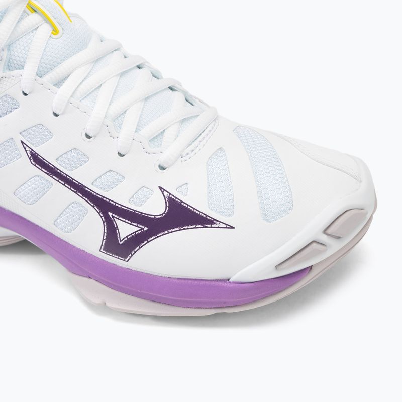 Buty do siatkówki damskie Mizuno Wave Voltage 2 Mid white/patrician purple/quince 7