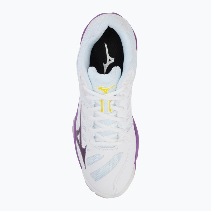 Buty do siatkówki damskie Mizuno Wave Voltage 2 white/patrician purple/quince 5