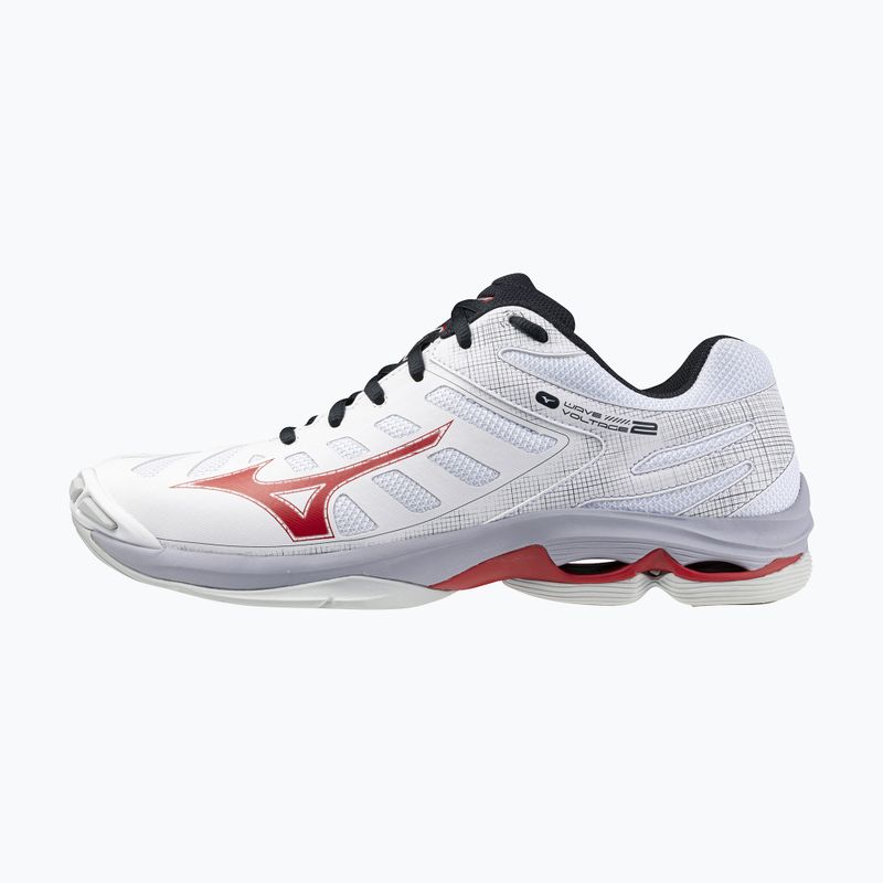 Buty do siatkówki męskie Mizuno Wave Voltage 2 white/salsa/black 8