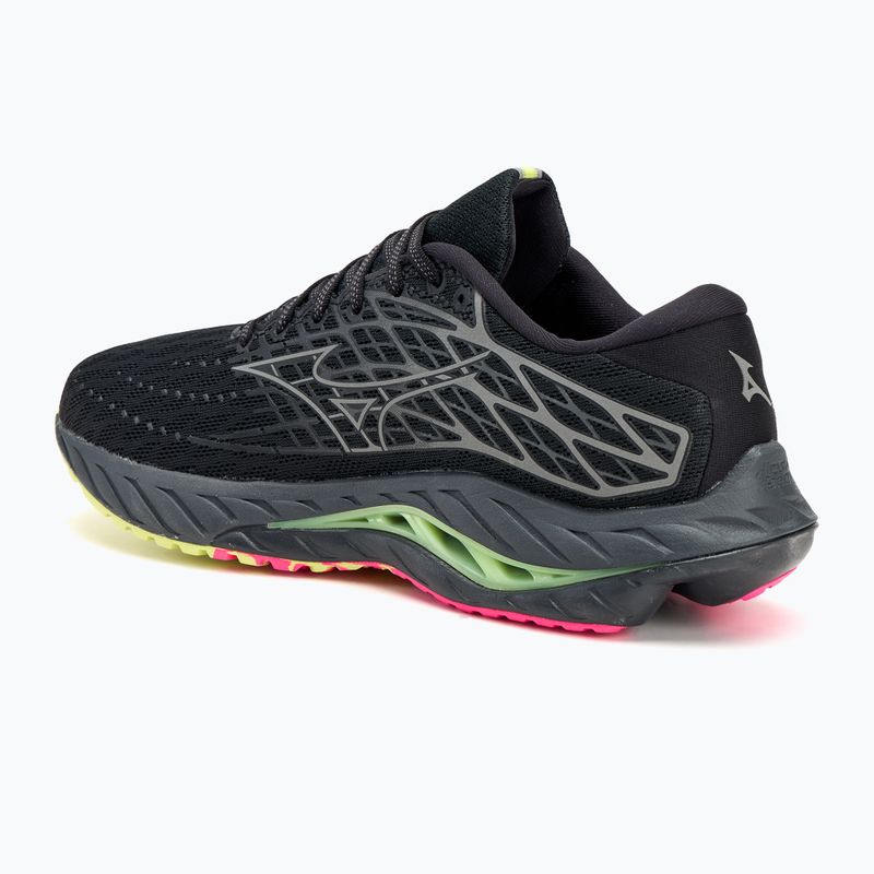 Buty do biegania męskie Mizuno Wave Inspire 20 black/silver/sunny lime 3