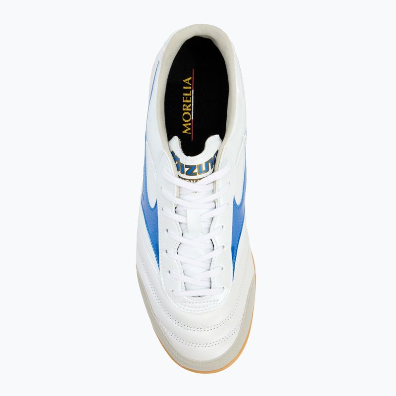 Buty piłkarskie męskie Mizuno Morelia Sala Elite IN white/laser blue/gold 5