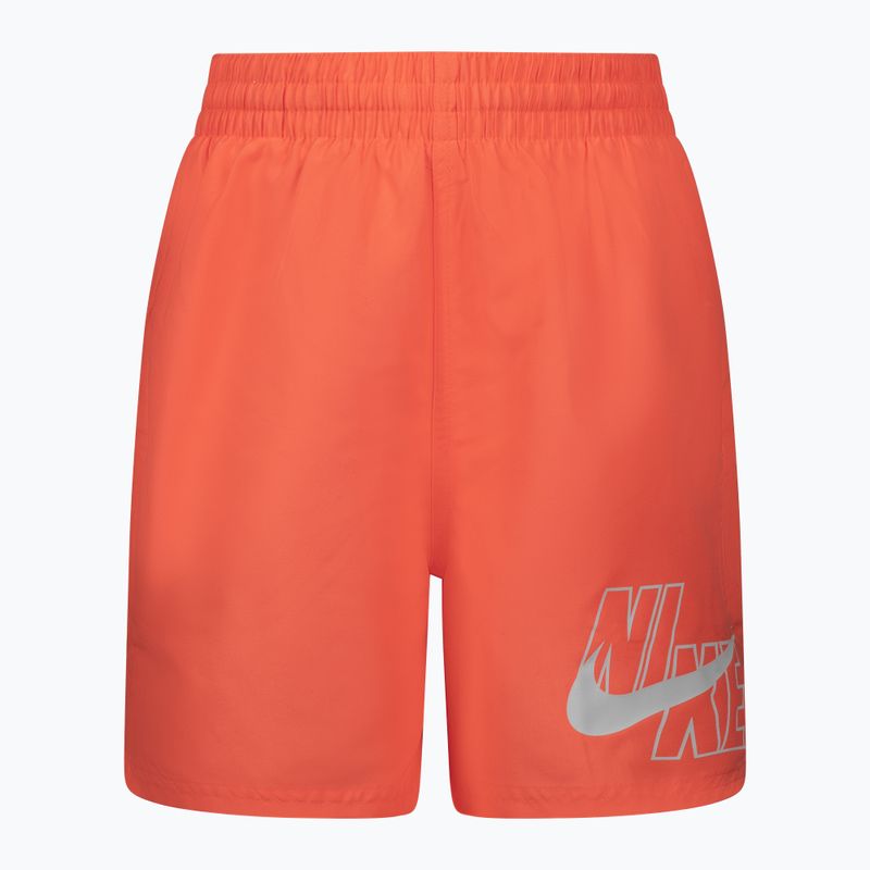 Szorty kąpielowe dziecięce Nike Logo Solid Lap bright mango