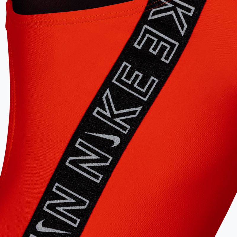 Strój pływacki jednoczęściowy dziecięcy Nike Logo Tape bright 3