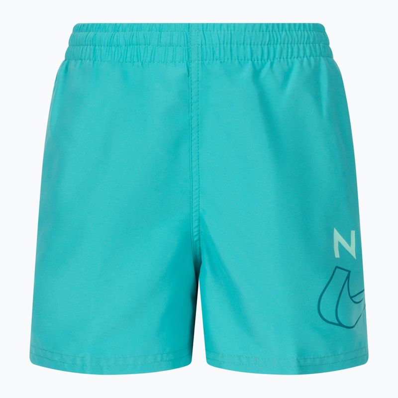 Szorty kąpielowe dziecięce Nike Split Logo 4" Volley washed teal