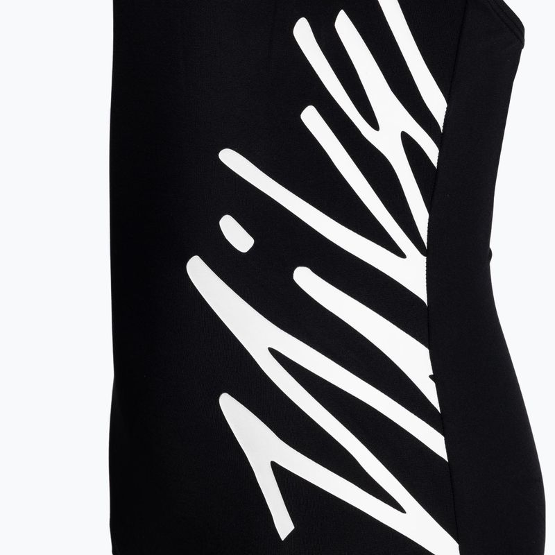 Strój pływacki jednoczęściowy dziecięcy Nike Crossback black 3