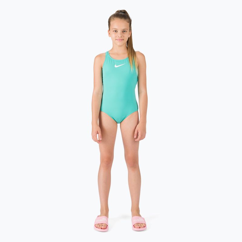 Strój pływacki jednoczęściowy dziecięcy Nike Essential Racerback washed teal 2