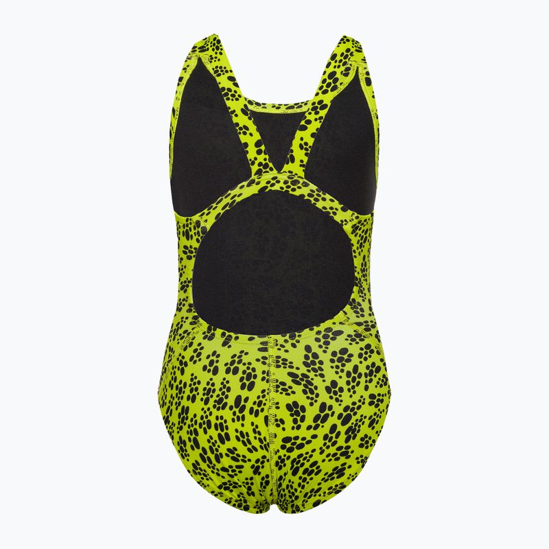 Strój pływacki jednoczęściowy dziecięcy Nike Hydrastrong Muliple Prints atomic green 2