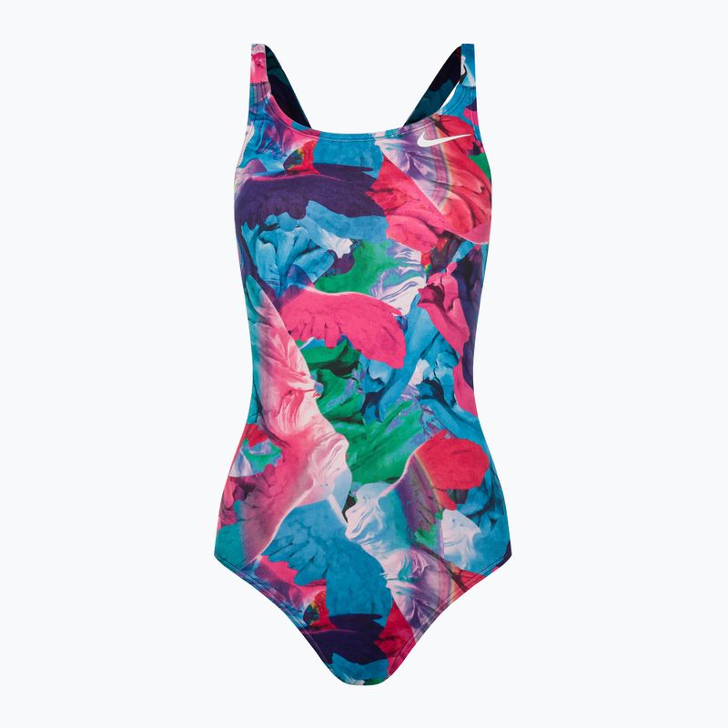 Strój pływacki jednoczęściowy damski Nike Multiple Print Fastback purple