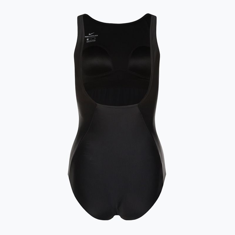 Strój pływacki jednoczęściowy damski Nike Hydralock Sculpt U-Back black 2