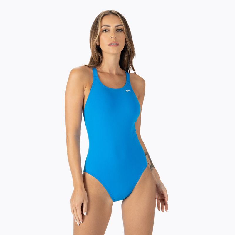 Strój pływacki jednoczęściowy damski Nike Hydrastrong Solid Fastback photo blue