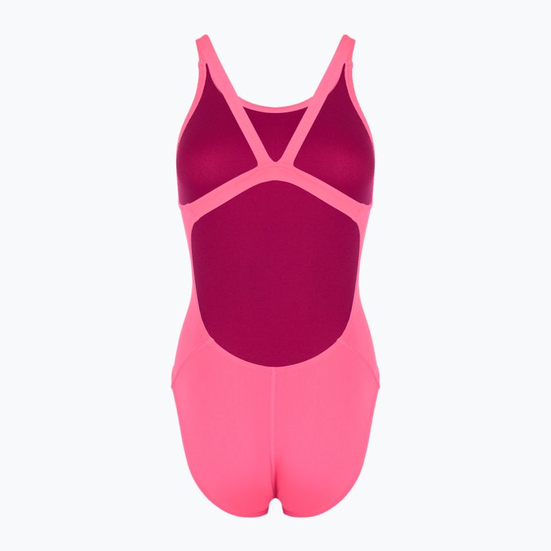 Strój pływacki jednoczęściowy damski Nike Hydrastrong Solid Fastback hyper pink 2