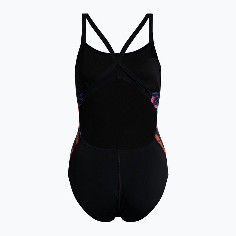 Strój pływacki jednoczęściowy damski Nike Multiple Print Racerback Splice One black 2