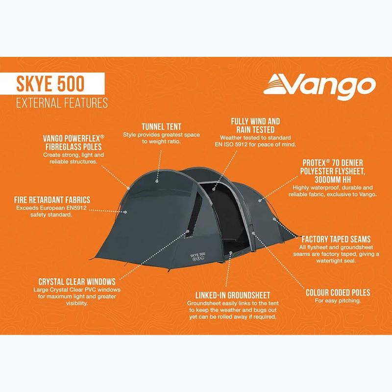 Namiot kempingowy 5-osobowy Vango Skye 500 deep blue 8