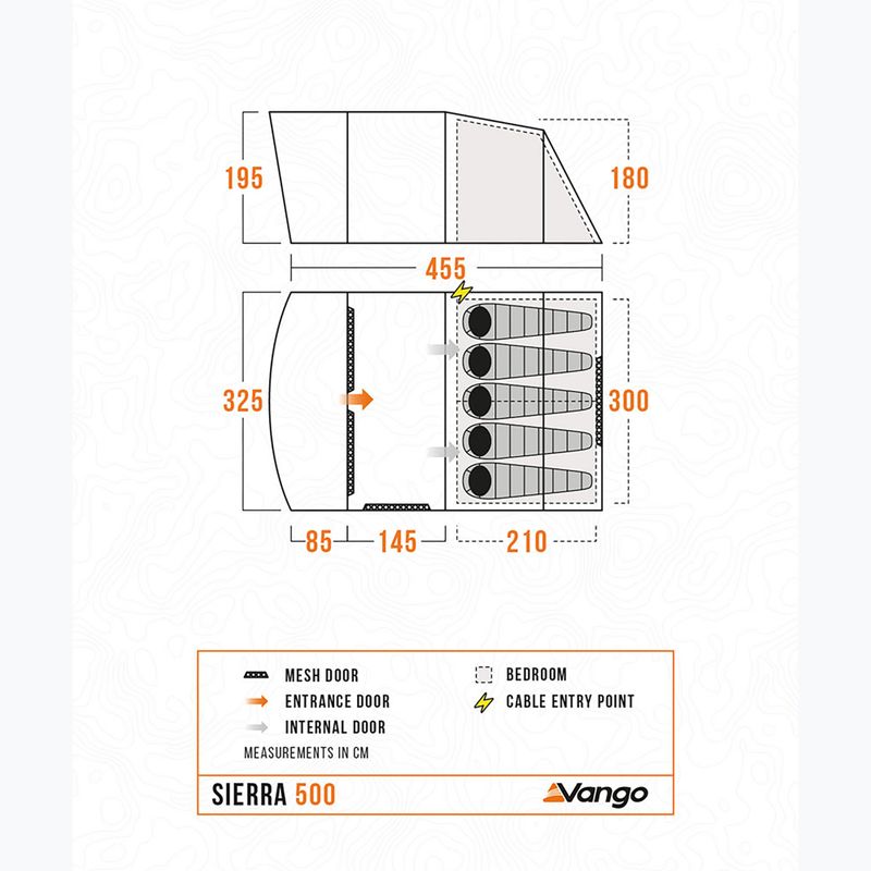 Namiot kempingowy 5-osobowy Vango Sierra 500 deep blue 18