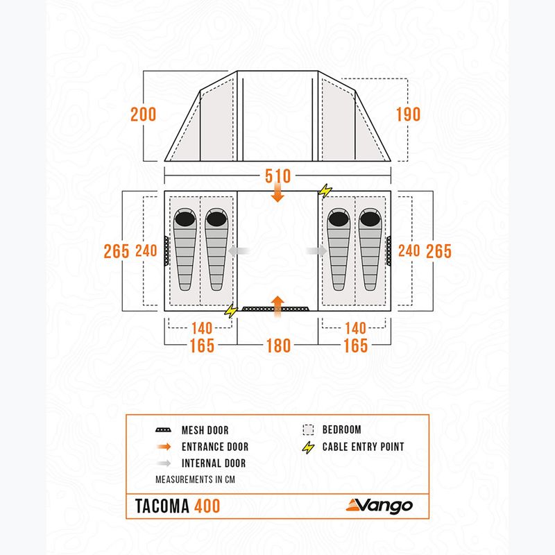 Namiot kempingowy 4-osobowy Vango Tacoma 400 deep blue 17