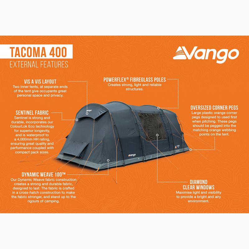 Namiot kempingowy 4-osobowy Vango Tacoma 400 deep blue 12