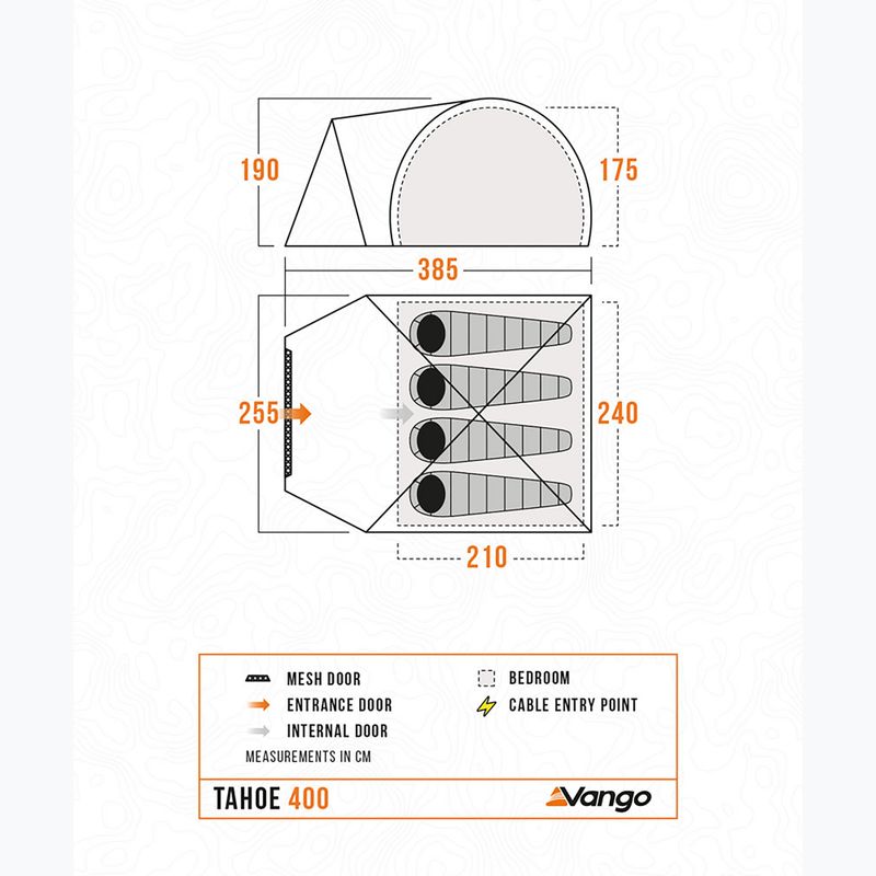 Namiot kempingowy 4-osobowy Vango Tahoe 400 deep blue 2