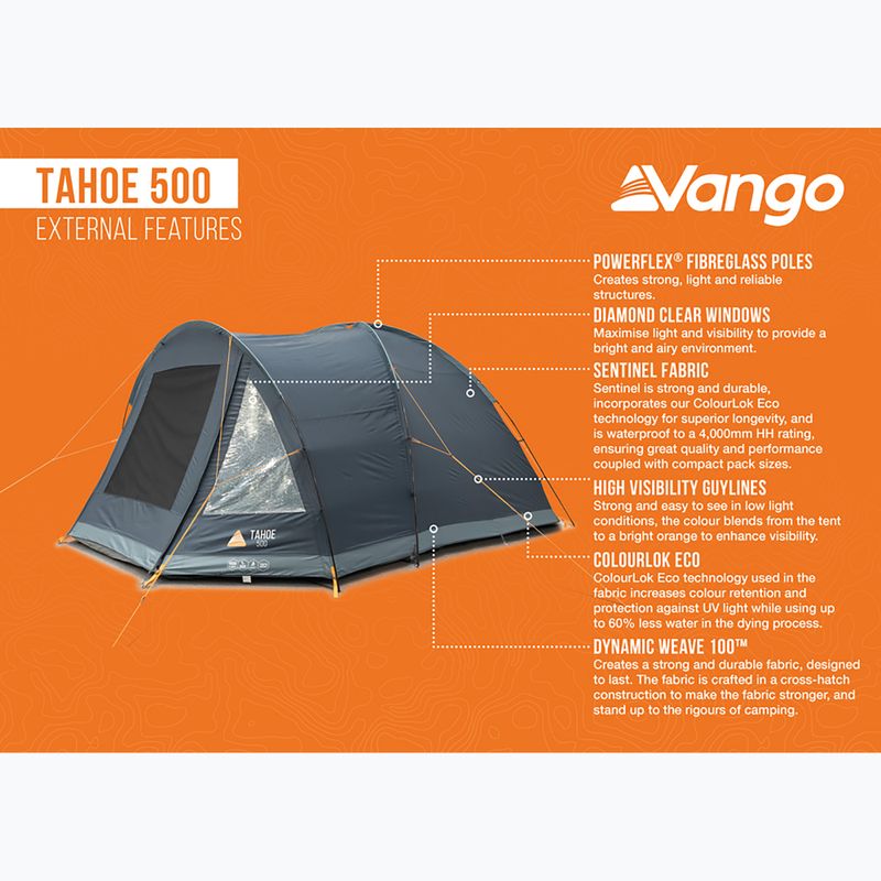 Namiot kempingowy 5-osobowy Vango Tahoe 500 deep blue 13