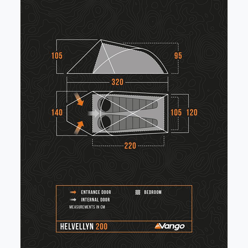 Namiot trekkingowy 2-osobowy Vango Helvellyn 200 pamir green 2