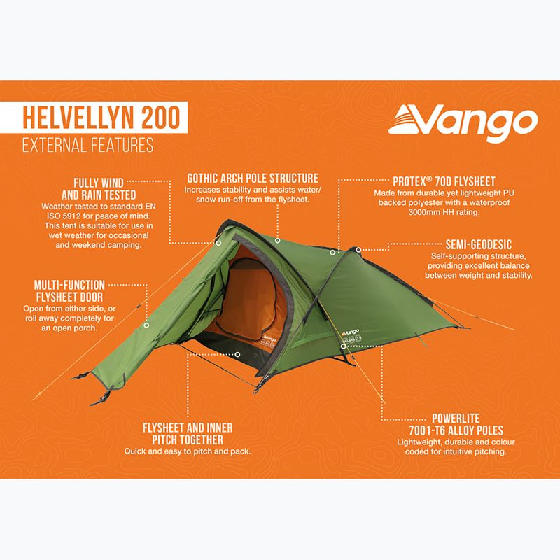 Namiot trekkingowy 2-osobowy Vango Helvellyn 200 pamir green 18