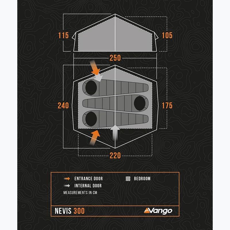 Namiot trekkingowy 3-osobowy Vango Nevis 300 pamir green 2
