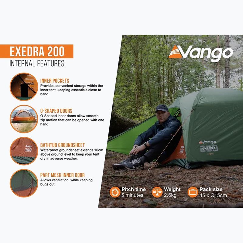 Namiot trekkingowy 2-osobowy Vango Exedra 200 forest green 12