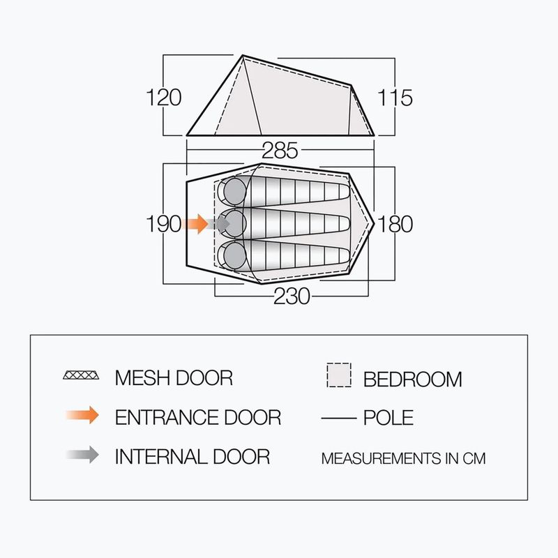 Namiot trekkingowy 3-osobowy Vango Soul 300 deep blue 3