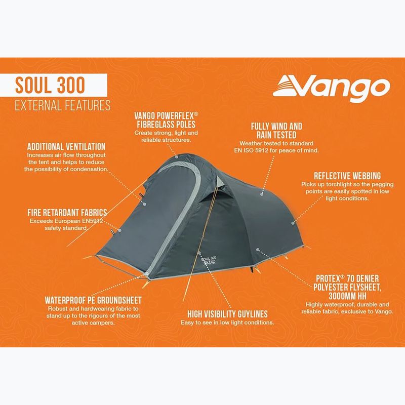 Namiot trekkingowy 3-osobowy Vango Soul 300 deep blue 4