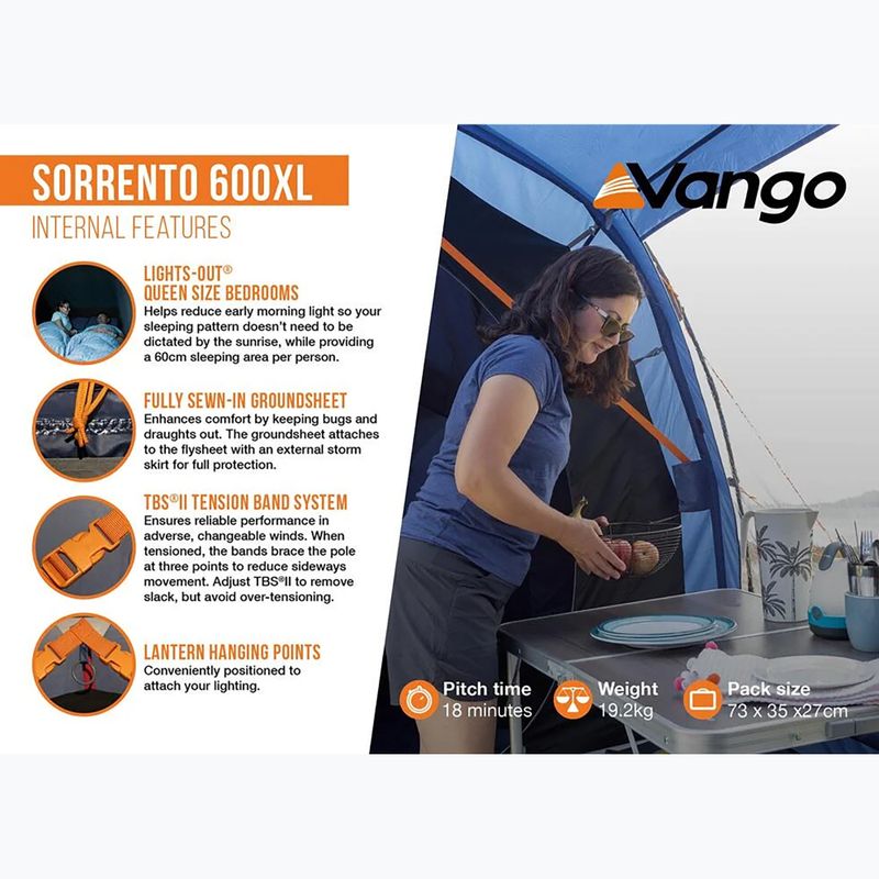 Namiot kempingowy 6-osobowy Vango Sorento 600XL twilight blue 13