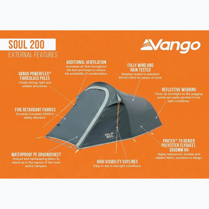 Namiot trekkingowy 2-osobowy Vango Soul 200 peridot green 3
