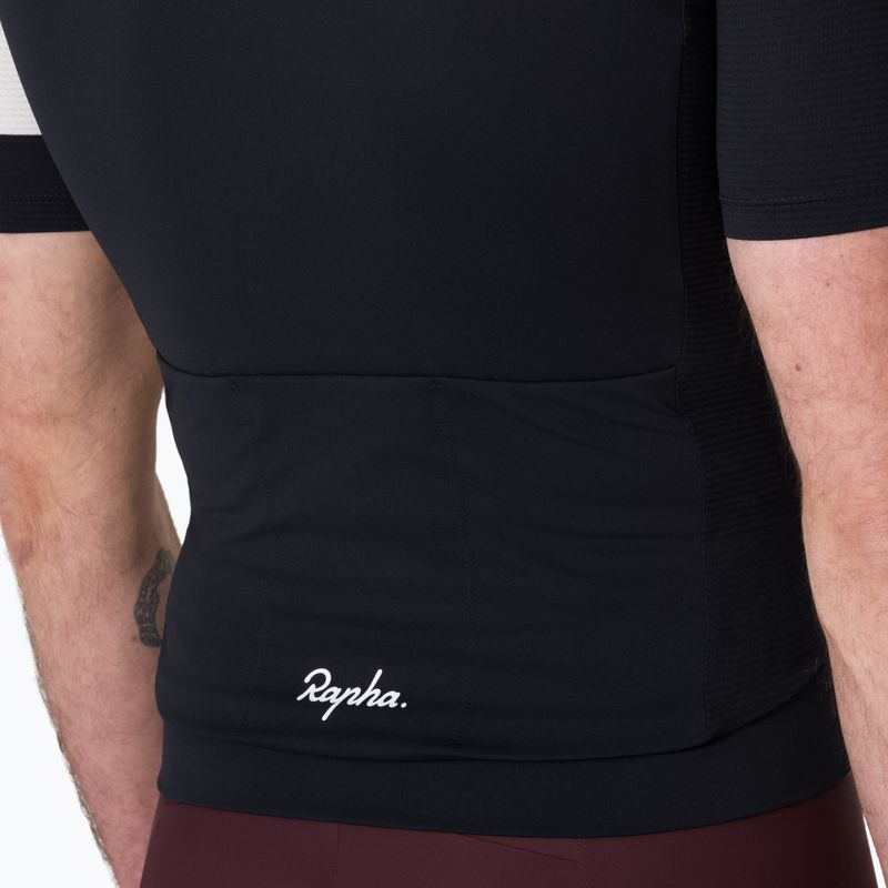 Koszulka rowerowa męska Rapha Core Lightweight Jersey black/white 4