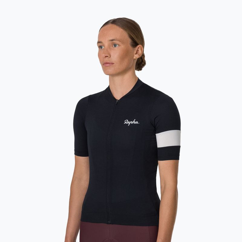 Koszulka rowerowa damska Rapha Core Lightweight Jersey black/white 2