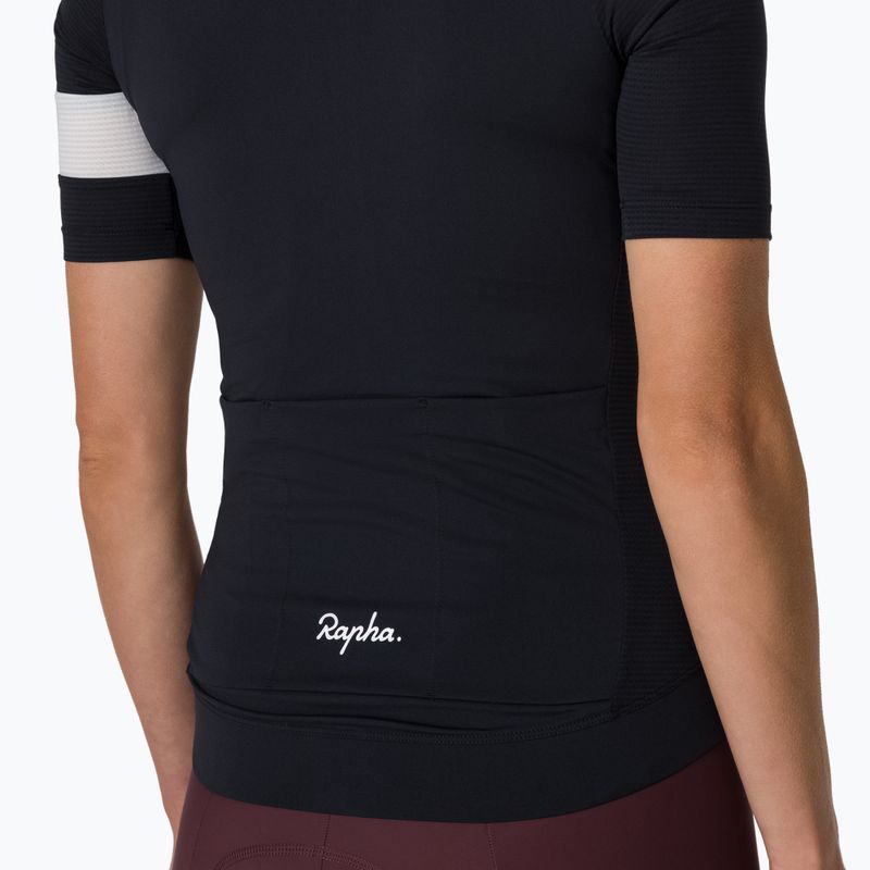 Koszulka rowerowa damska Rapha Core Lightweight Jersey black/white 3