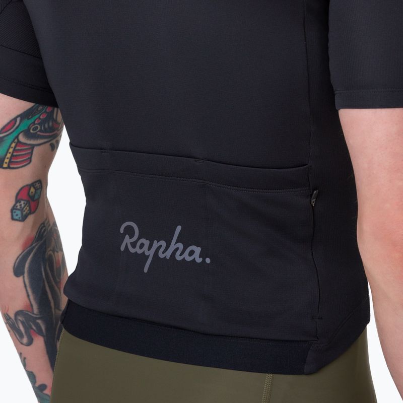 Koszulka rowerowa męska Rapha Brevet Element Jersey black/dark grey 4