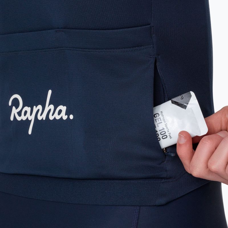 Koszulka rowerowa męska Rapha Brevet Element Jersey dark navy/white 4
