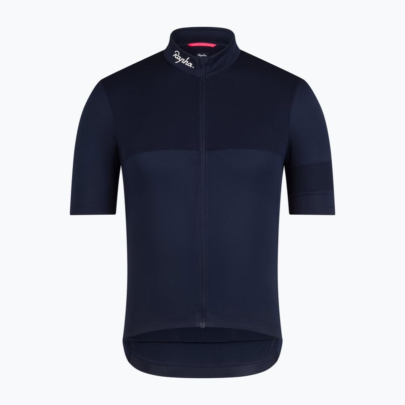 Koszulka rowerowa męska Rapha Brevet Element Jersey dark navy/white 5