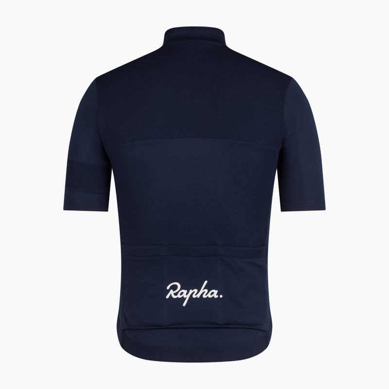 Koszulka rowerowa męska Rapha Brevet Element Jersey dark navy/white 6