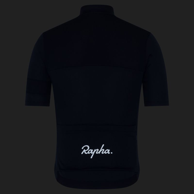 Koszulka rowerowa męska Rapha Brevet Element Jersey dark navy/white 8
