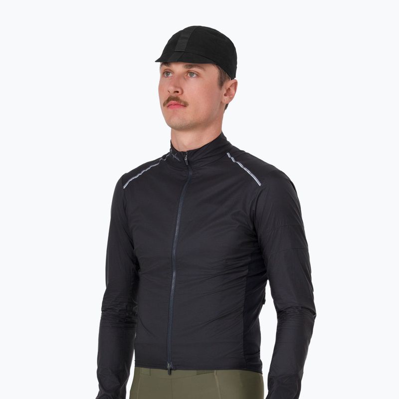 Kurtka rowerowa męska Rapha Brevet Element Wind Jacket black/grey 2