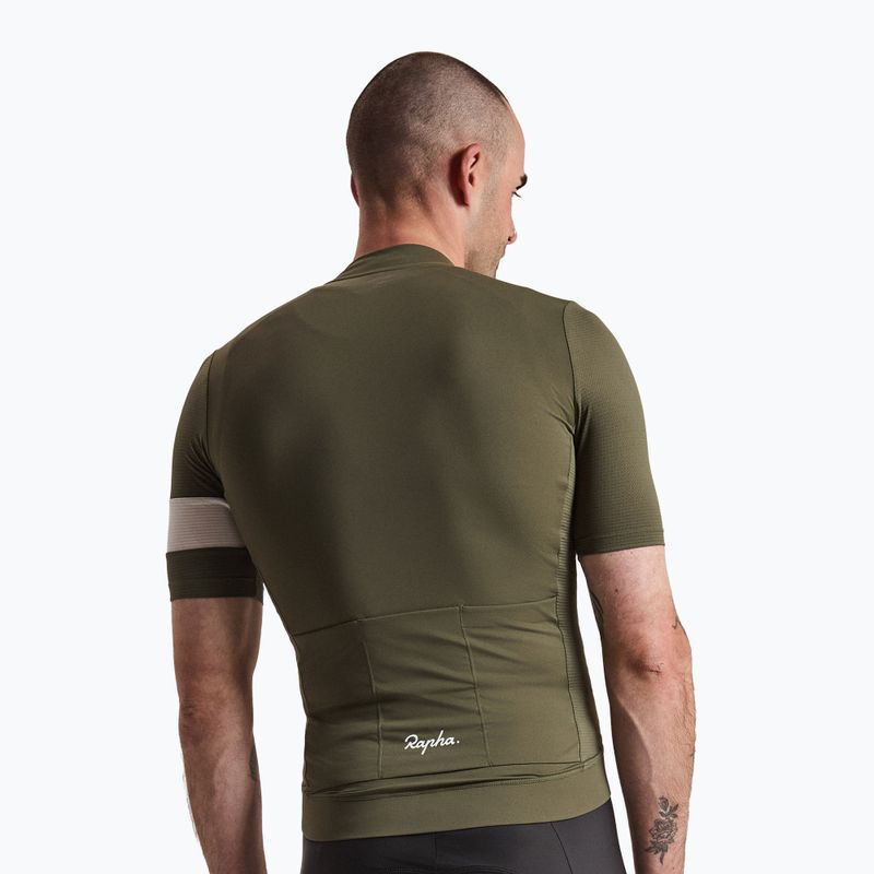 Koszulka rowerowa męska Rapha Core Lightweight Jersey dark green/white 2