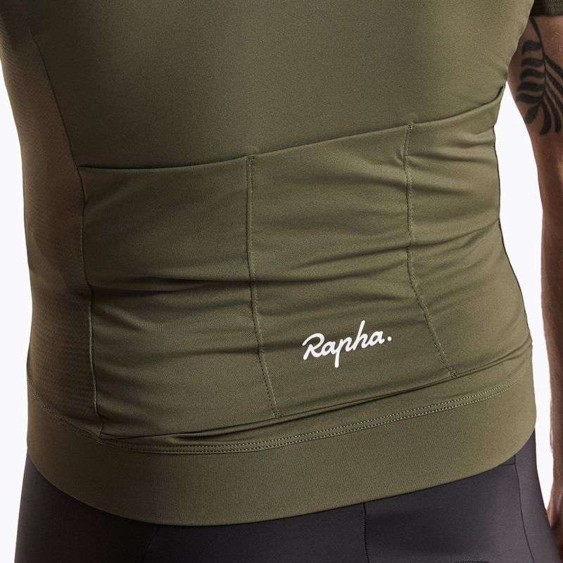Koszulka rowerowa męska Rapha Core Lightweight Jersey dark green/white 4