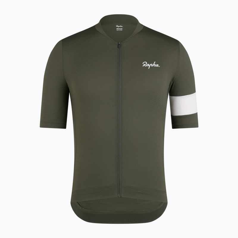 Koszulka rowerowa męska Rapha Core Lightweight Jersey dark green/white 5