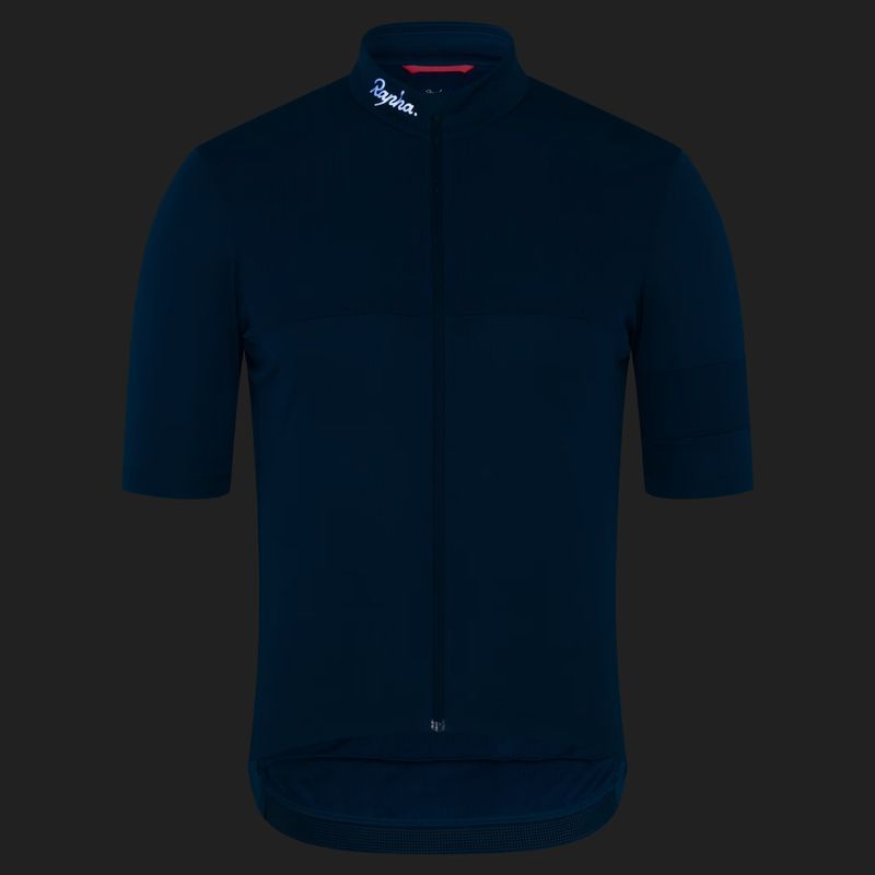 Koszulka rowerowa męska Rapha Brevet Element Jersey jewelled blue/navy 3